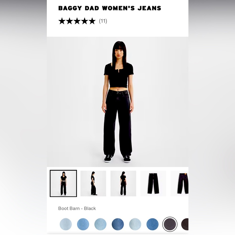 Black size 24x30 Dad jean by Levis